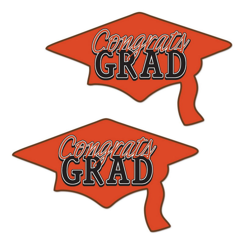 Congrats Grad Cutouts – 22¼" x 36¾" – (2/Pkg) by Beistle for Graduation Printed