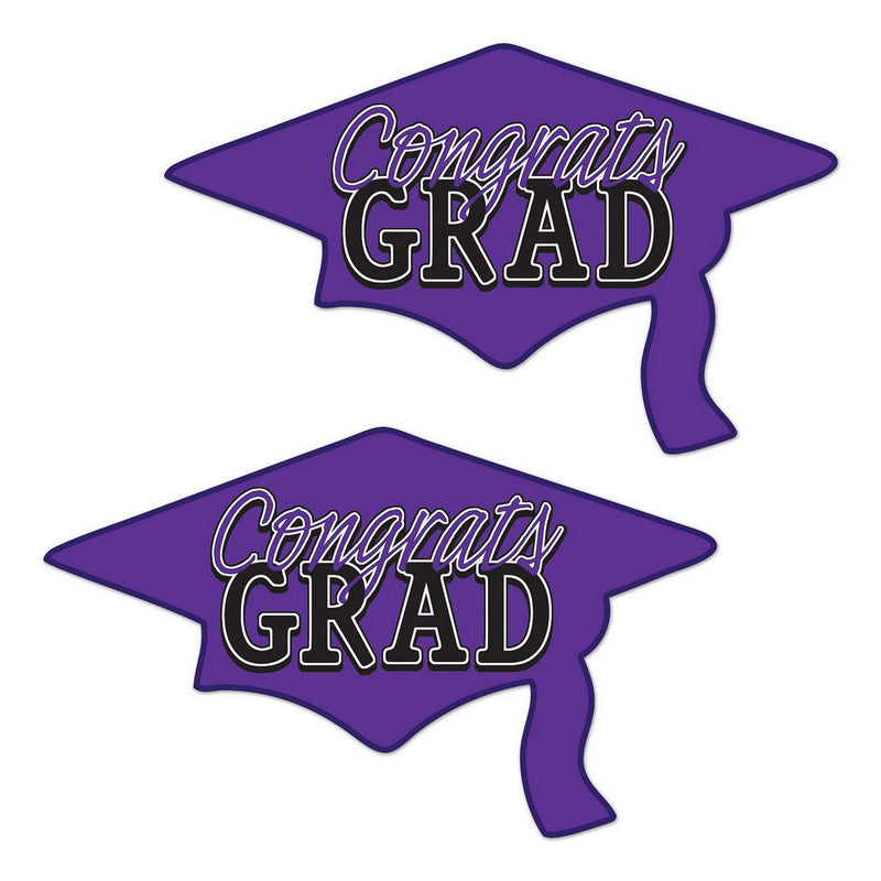 Congrats Grad Cutouts – 22¼" x 36¾" – (2/Pkg) by Beistle for Graduation Printed