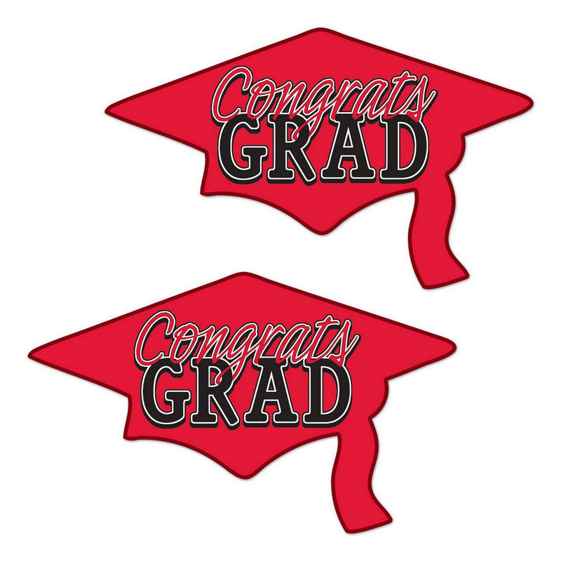 Congrats Grad Cutouts – 22¼" x 36¾" – (2/Pkg) by Beistle for Graduation Printed