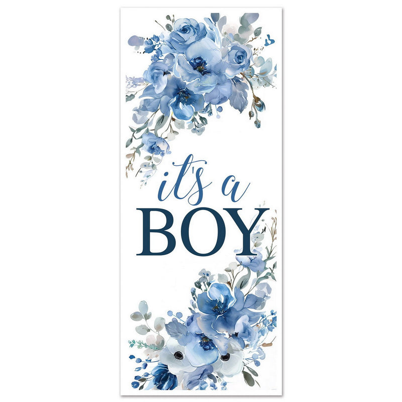 It's A Boy Door Cover – 6' x 30" – (1/Pkg) by Beistle for Baby Shower Door Covers
