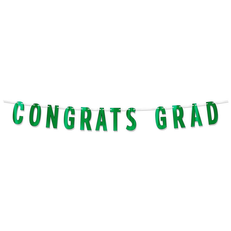 Foil Congrats Grad Streamer – 6¾" x 5' – (1/Pkg) by Beistle for Graduation Streamers