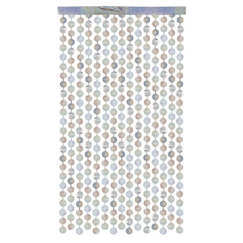 Metallic Disco Ball Curtain – 6' 6" x 3' 3½" – (1/Pkg) by Beistle for 70's Curtains