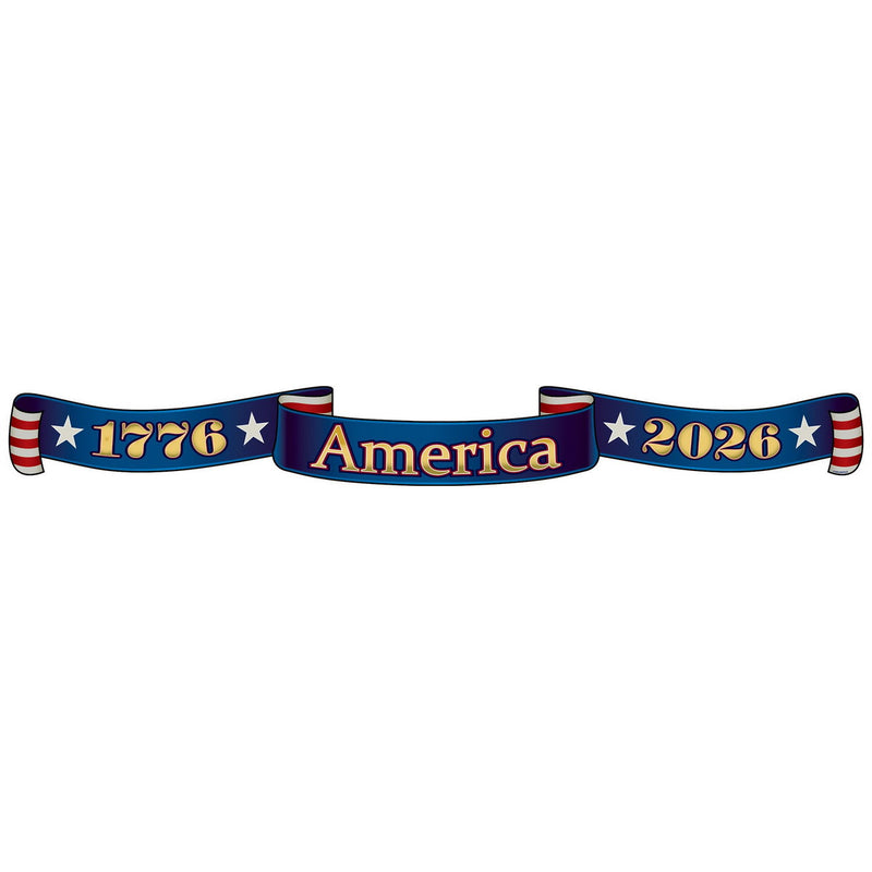 Semiquincentennial Streamer – 4¼" x 3' 1¼" – (1/Pkg) by Beistle for Patriotic Streamers