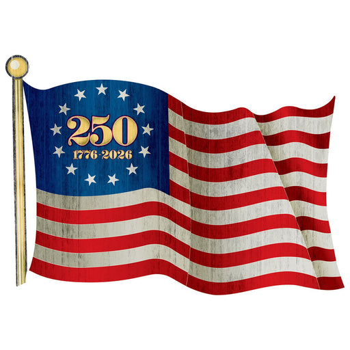 Semiquincentennial Flag Cutouts – 12¾" x 18" – (4/Pkg) by Beistle for Patriotic Printed