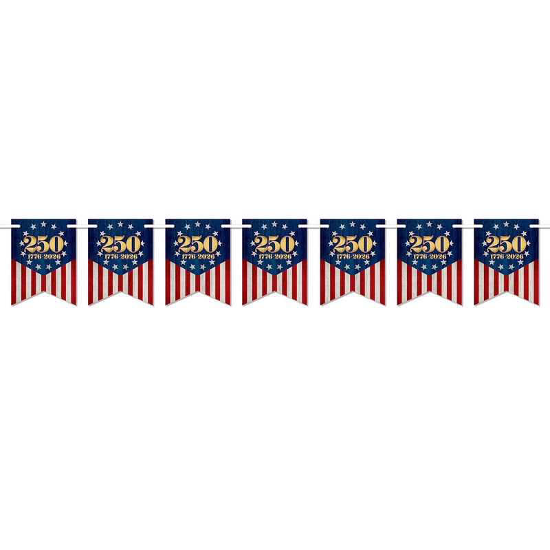 Semiquincentennial Streamer – 6" x 5' 6" – (1/Pkg) by Beistle for Patriotic Streamers