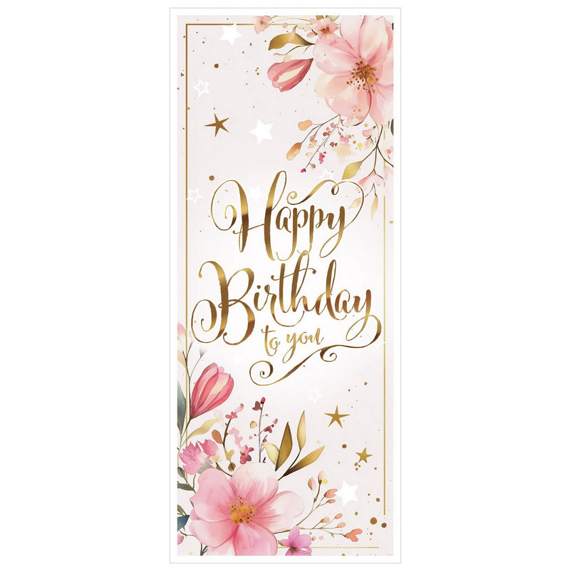 Happy Birthday To You Door Cover – 6' x 30" – (1/Pkg) by Beistle Door Covers