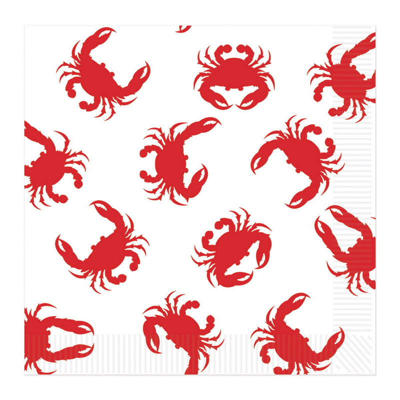 Crab Luncheon Napkins – (16/Pkg) by Beistle for Luau Napkins-Lunch
