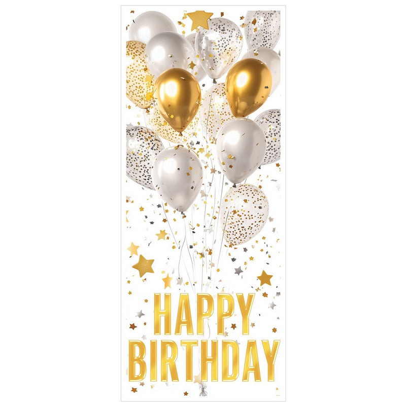 Happy Birthday Door Cover – 6' x 30" – (1/Pkg) by Beistle Door Covers