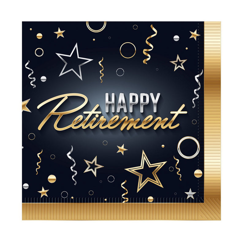 Happy Retirement Luncheon Napkins – (16/Pkg) by Beistle Napkins-Lunch