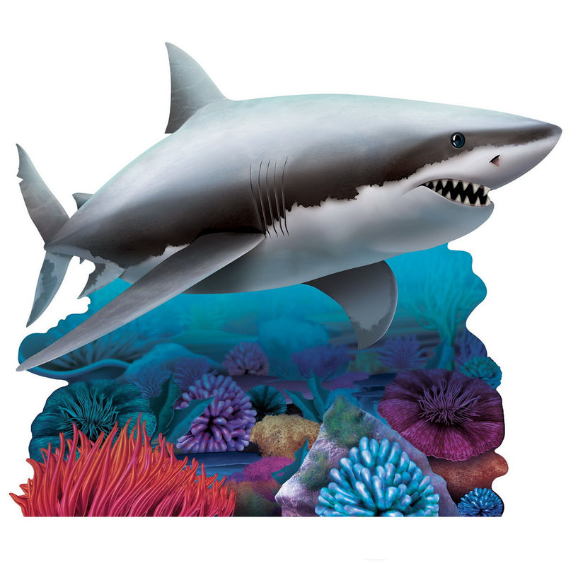 Shark Stand-Up – 3' 8¼" x 4' 4" – (1/Box) by Beistle 3-D Props