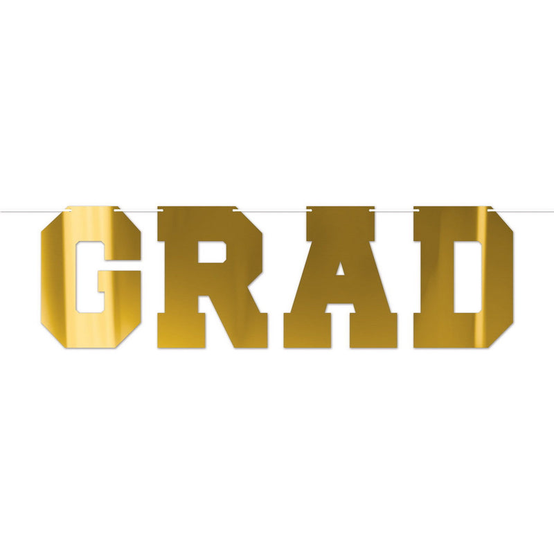 Foil Grad Streamer – 12¼" x 3' 6" – (1/Pkg) by Beistle for Graduation Streamers