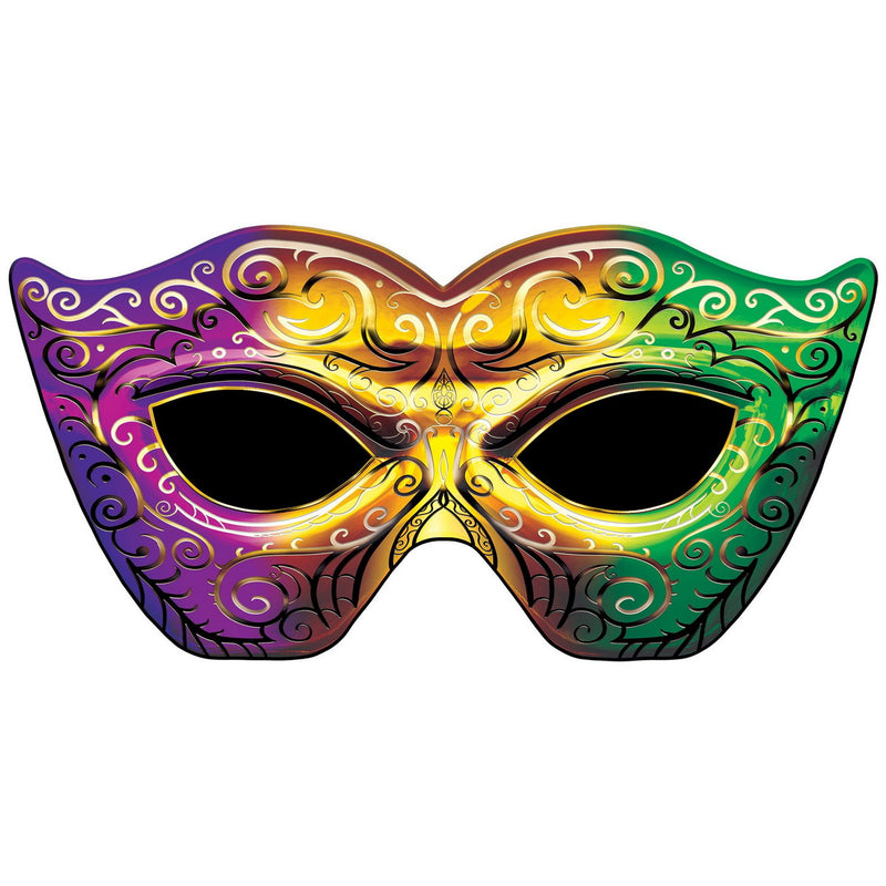 Mardi Gras Masquerade Mask Stand-Up – 27½" x 4' 7" – (1/Box) by Beistle 3-D Props