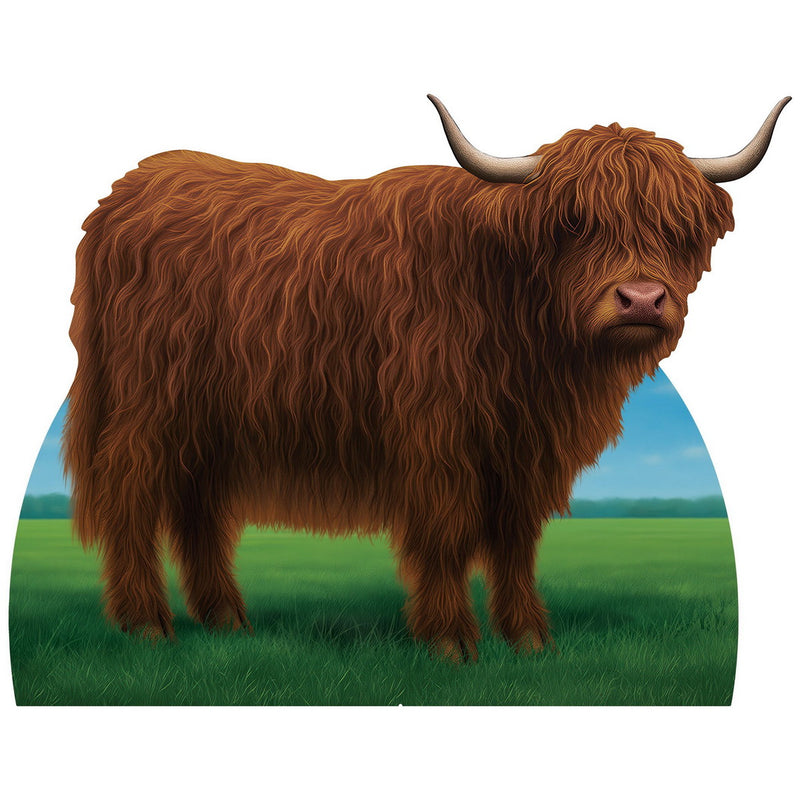 Highland Cow Stand-Up – 4' 9" x 3' 8½" – (1/Box) by Beistle for Farm 3-D Props