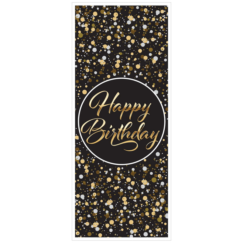 Happy Birthday Door Cover – 6' x 30" – (1/Pkg) by Beistle for Age-specific birthday Door Covers
