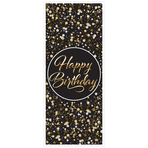 Happy Birthday Door Cover – 6' x 30" – (1/Pkg) by Beistle for Age-specific birthday Door Covers