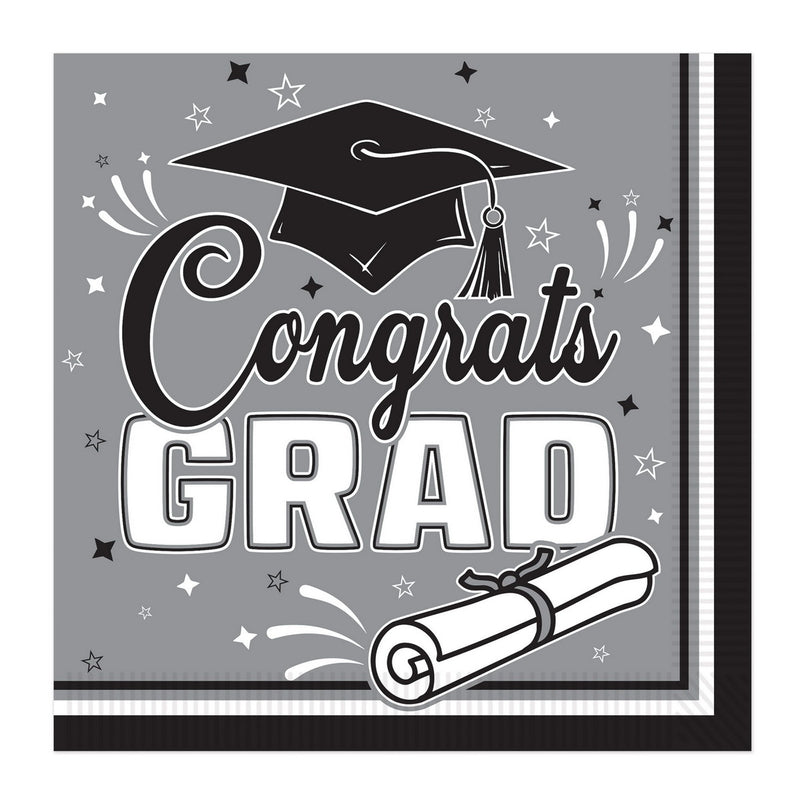 Congrats Grad Luncheon Napkins – (36/Pkg) by Beistle for Graduation Napkins-Lunch
