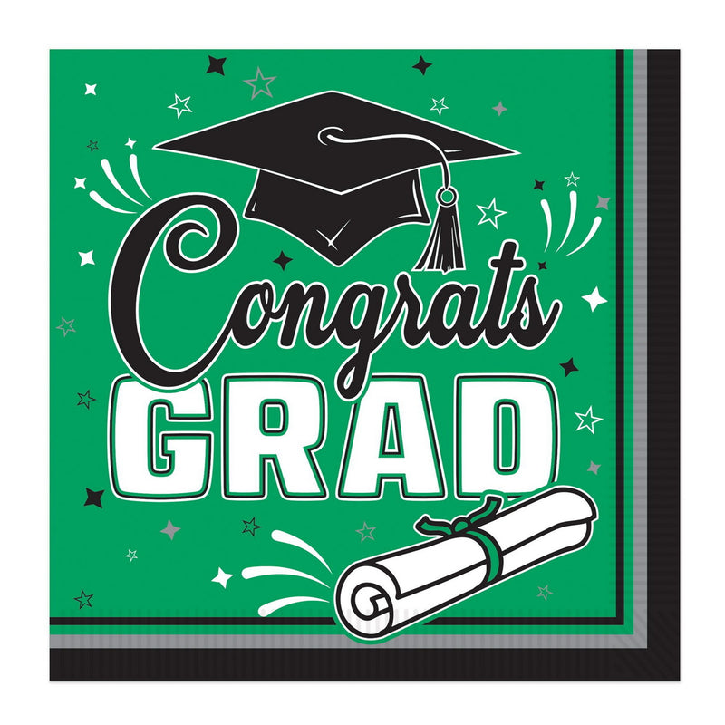 Congrats Grad Luncheon Napkins – (36/Pkg) by Beistle for Graduation Napkins-Lunch