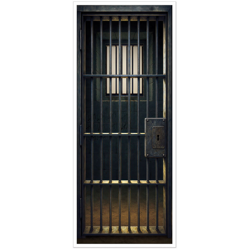 Jail Cell Door Cover – 6' x 30" – (1/Pkg) by Beistle for Western Door Covers