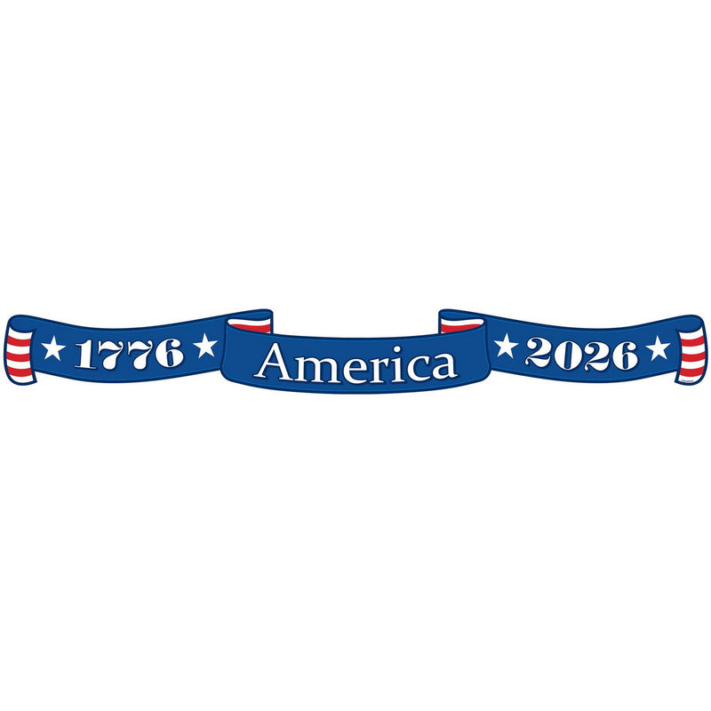 Semiquincentennial Streamer – 4¼" x 3' 1¼" – (1/Pkg) by Beistle for Patriotic Streamers