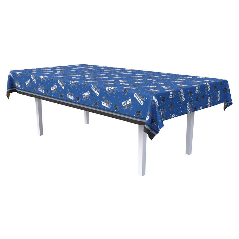 Congrats Grad Tablecover – 54" x 108" – (1/Pkg) by Beistle for Graduation Table Covers - Patterned