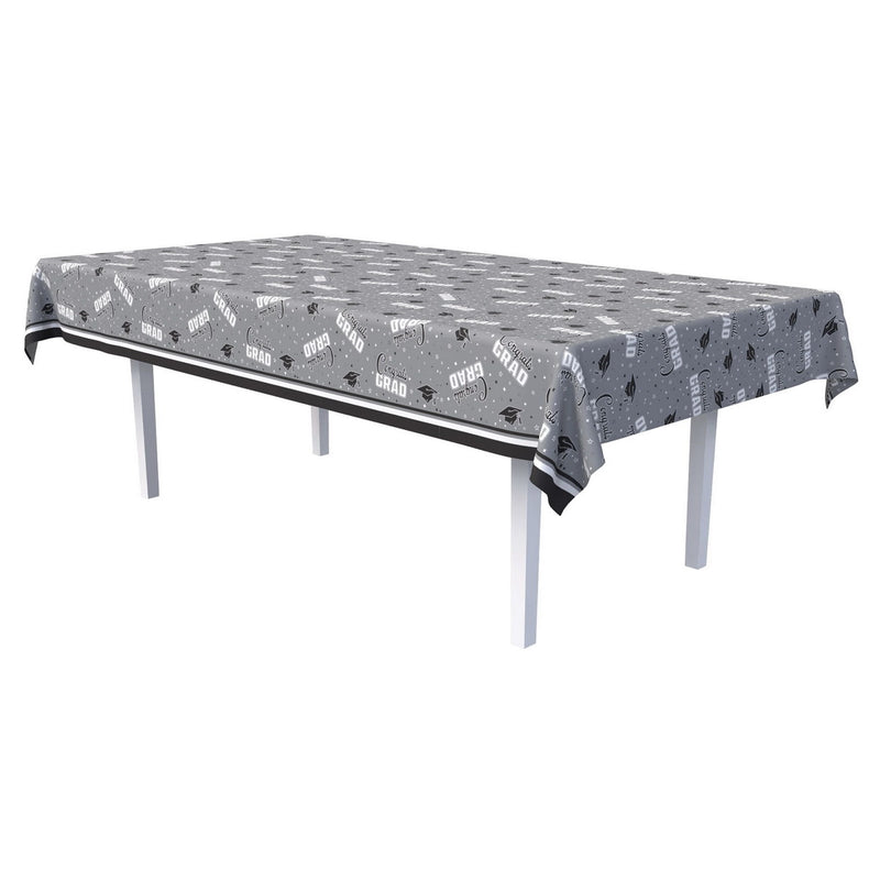 Congrats Grad Tablecover – 54" x 108" – (1/Pkg) by Beistle for Graduation Table Covers - Patterned