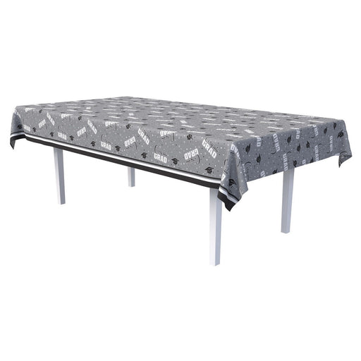 Congrats Grad Tablecover – 54" x 108" – (1/Pkg) by Beistle for Graduation Table Covers - Patterned