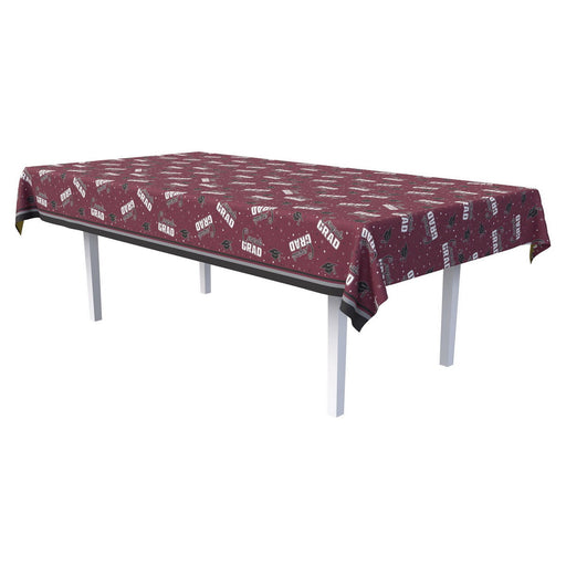 Congrats Grad Tablecover – 54" x 108" – (1/Pkg) by Beistle for Graduation Table Covers - Patterned