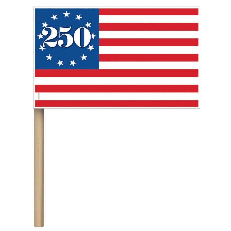 Semiquincentennial Flags - Paper – 4" x 6¼" – (8/Pkg) by Beistle for Patriotic