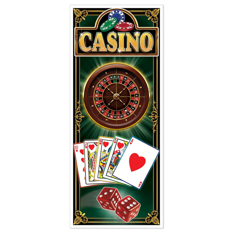 Casino High Roller Door Cover – 6' x 30" – (1/Pkg) by Beistle Door Covers