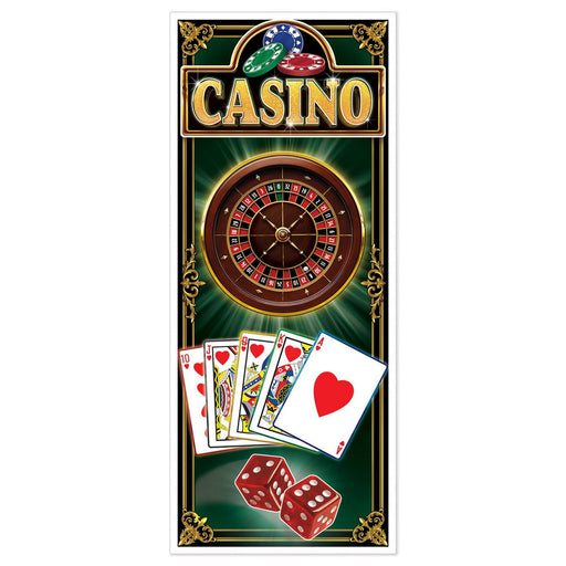 Casino High Roller Door Cover – 6' x 30" – (1/Pkg) by Beistle Door Covers