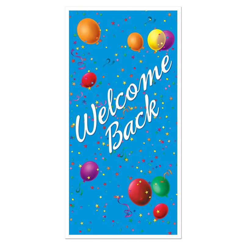 Welcome Back Door Cover – 5' x 30" – (1/Pkg) by Beistle for General occasion Door Covers