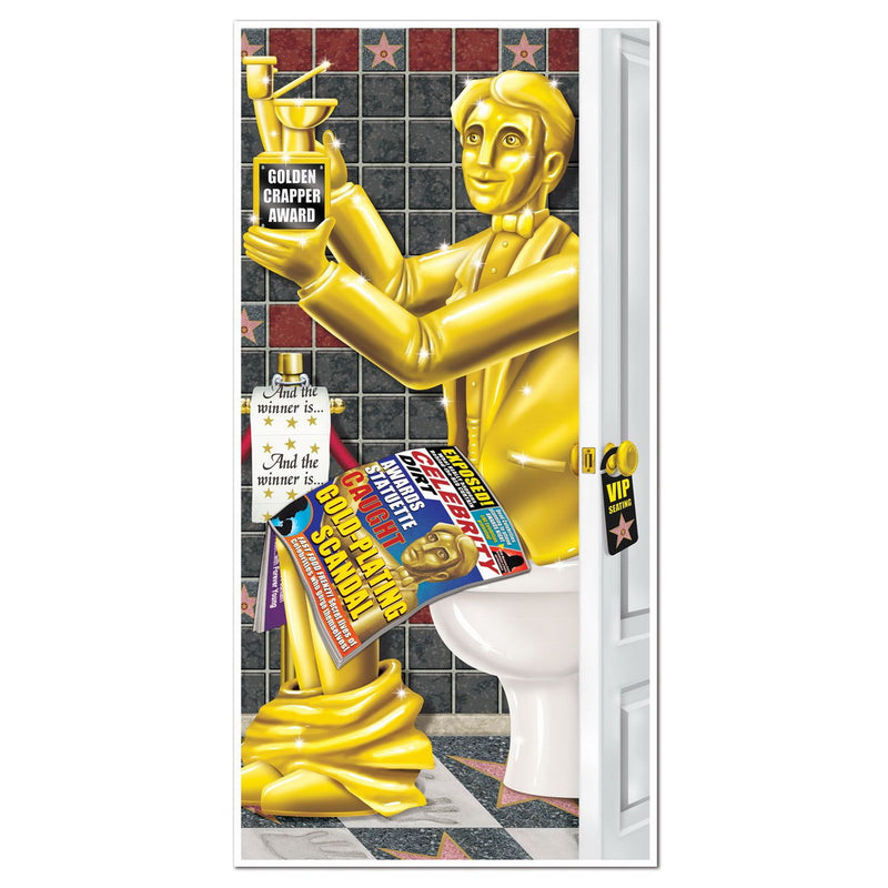Awards Night Restroom Door Cover – 5' x 30" – (1/Pkg) by Beistle Door Covers