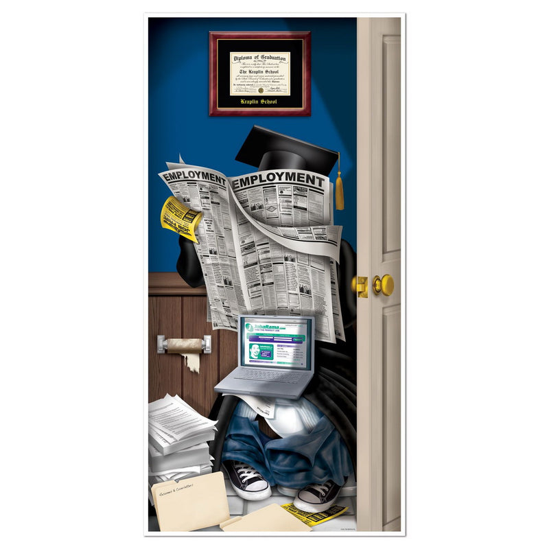 Graduate Restroom Door Cover – 5' x 30" – (1/Pkg) by Beistle for Graduation Door Covers
