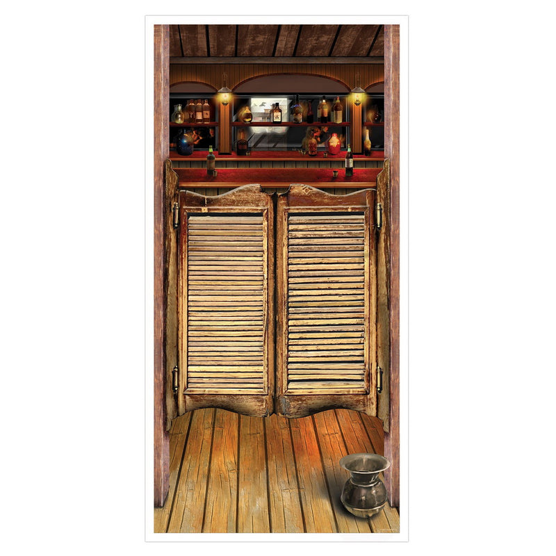 Saloon Door Cover – 5' x 30" – (1/Pkg) by Beistle for Western Door Covers