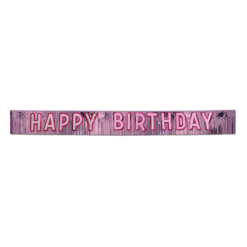 Metallic Happy Birthday Banner – 10" x 9' – (1/Pkg) by Beistle Metallic Banners