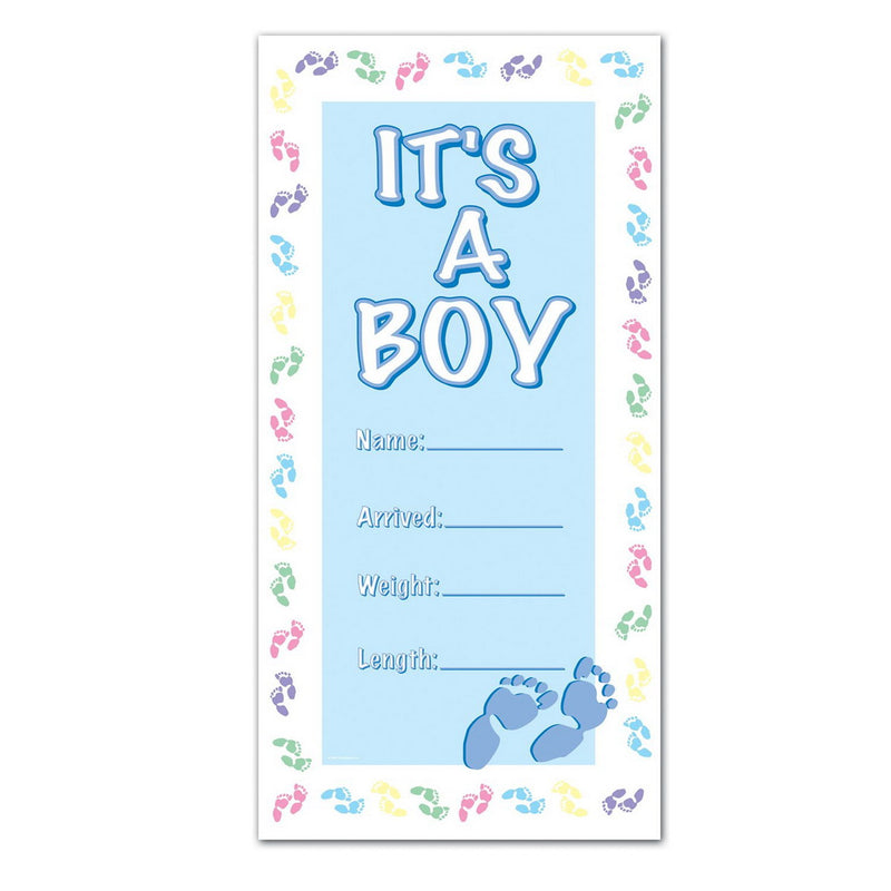 It's A Boy Door Cover – 5' x 30" – (1/Pkg) by Beistle for Baby Shower Door Covers
