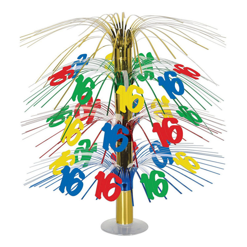"16" Cascade Centerpiece – 18" – (1/Pkg) by Beistle for Sweet 16 Icon Cascades