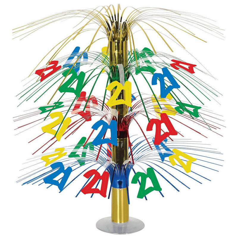 "21" Cascade Centerpiece – 18" – (1/Pkg) by Beistle for 21st Birthday Icon Cascades