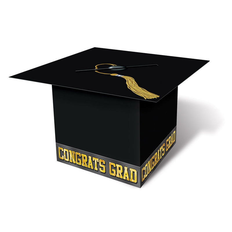 Grad Cap Card Box – 8½" x 8½" – (1/Pkg) by Beistle for Graduation Gift Card Boxes