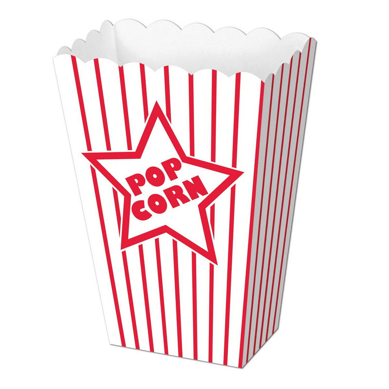 Paper Popcorn Boxes – 2" x 3¾" x 5¼" – (8/Pkg) by Beistle for Awards Night 3-D