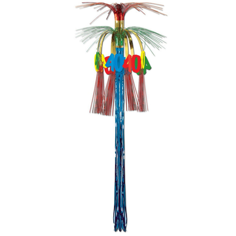 "40" Cascade Hanging Column – 3' – (1/Pkg) by Beistle for Age-specific birthday Metallic