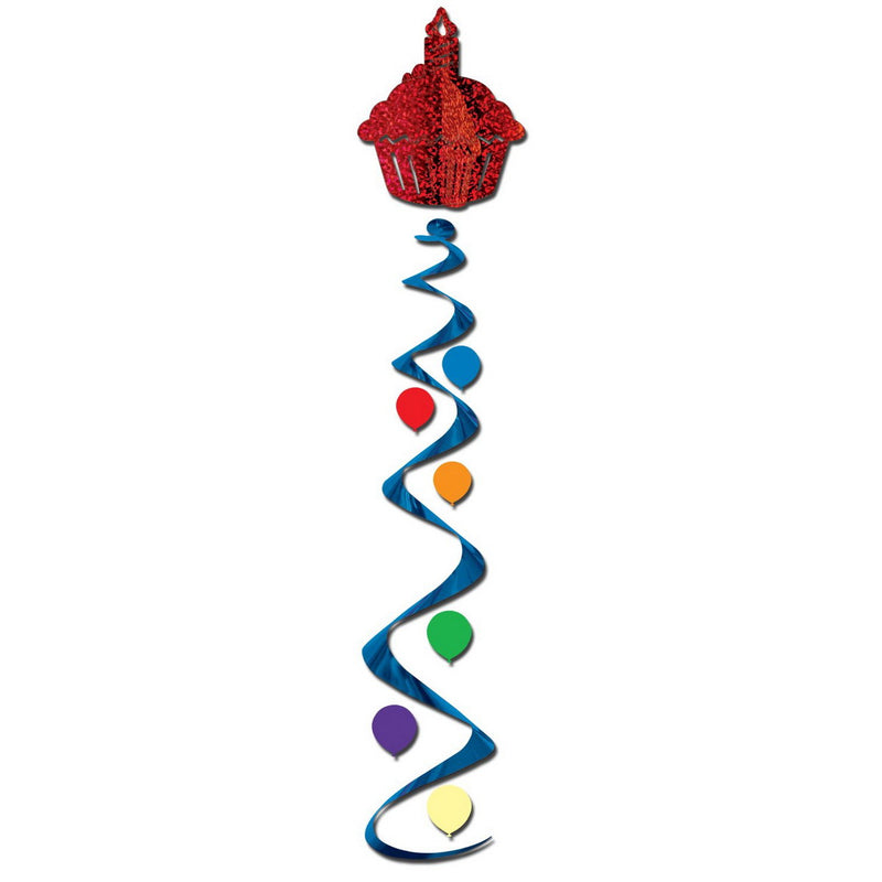 Jumbo Cupcake Whirl – 4' – (1/Pkg) by Beistle for Birthday Whirls