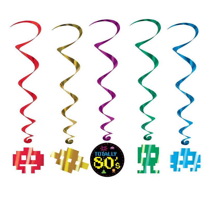80's Whirls – 34"-3' 4" – (5/Pkg) by Beistle