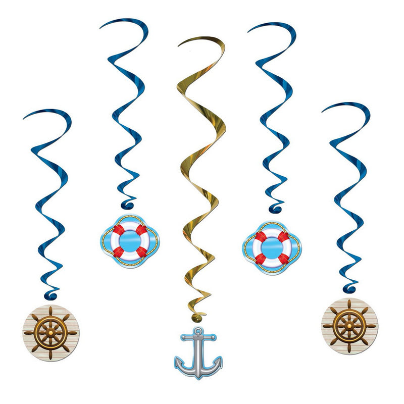 Cruise Ship Whirls – 3' 4" – (5/Pkg) by Beistle for Nautical