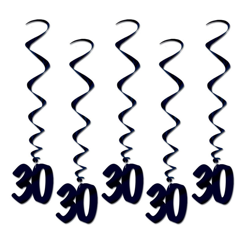 "30" Whirls – 3' – (5/Pkg) by Beistle for Over-The-Hill