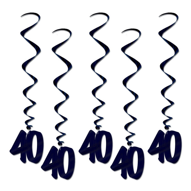 "40" Whirls – 3' – (5/Pkg) by Beistle for Over-The-Hill