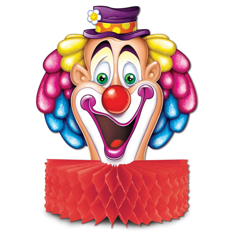 Clown Centerpiece – 10" – (1/Pkg) by Beistle for Circus Tissue