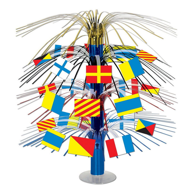 Nautical Flag Cascade Centerpiece – 18" – (1/Pkg) by Beistle Icon Cascades