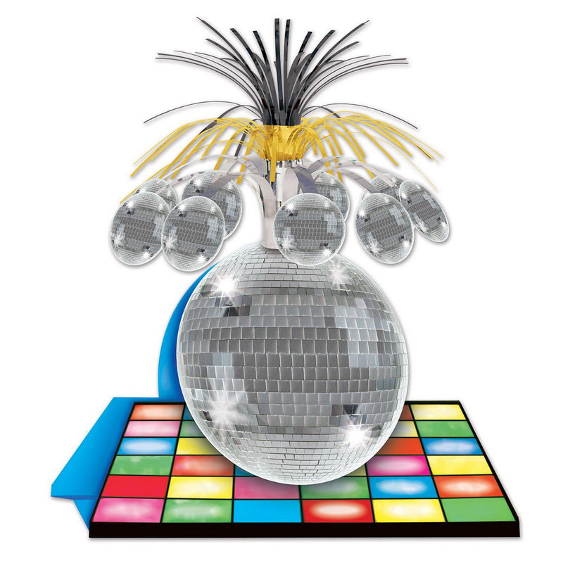 Disco Ball Centerpiece – 13" – (1/Pkg) by Beistle for 70's Cascades