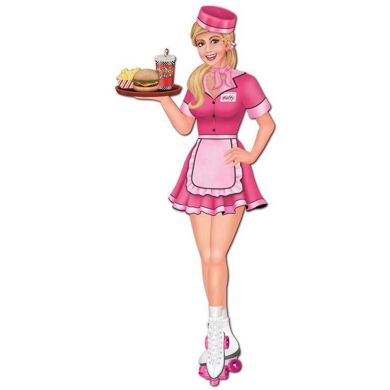 Jointed Carhop – 38" – (1/Pkg) by Beistle for 50's and Rock & Roll Printed One Side